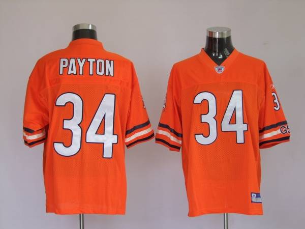 Bears #34 Walter Payton Orange Stitched NFL Jersey | NoDaysOffCal.com