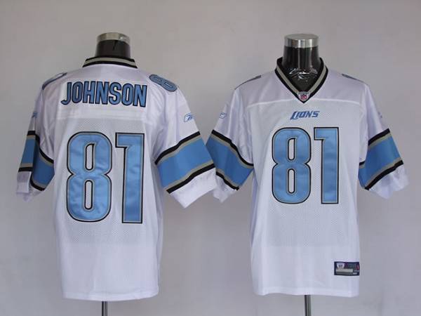 Calvin Johnson Detroit Lions 2007 ROOKIE authentic Reebok game model blue  jersey