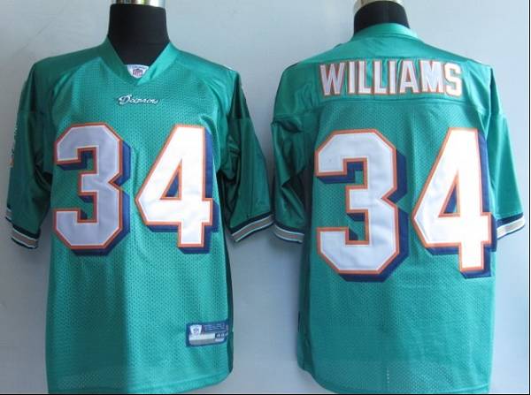 Dolphins #34 Ricky Williams Green Stitched NFL Jersey | NoDaysOffCal.com