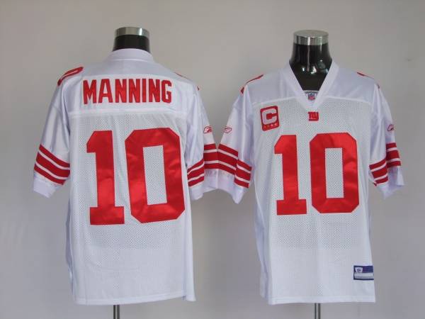 Giants Eli Manning #10 Stitched White Team Color Jersey with C Patch ...