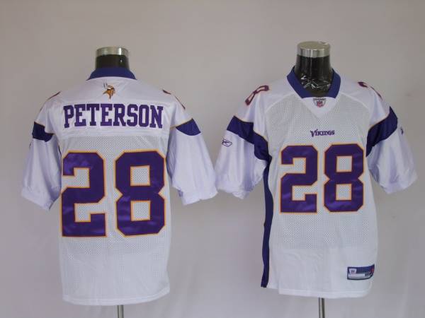 Vikings #28 Adrian Peterson White Stitched NFL Jersey | NoDaysOffCal.com