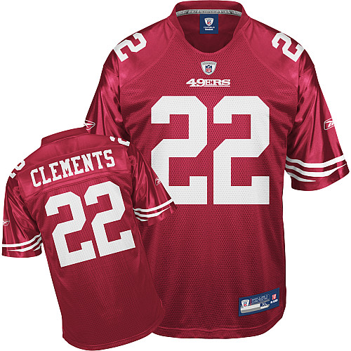 49ers #22 Nate Clements Red Stitched NFL Jerseys | NoDaysOffCal.com