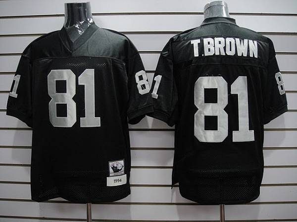 Football Tim T Brown Oakland Raiders Jersey Wilson Pro Line Sz Xl #81 NFL